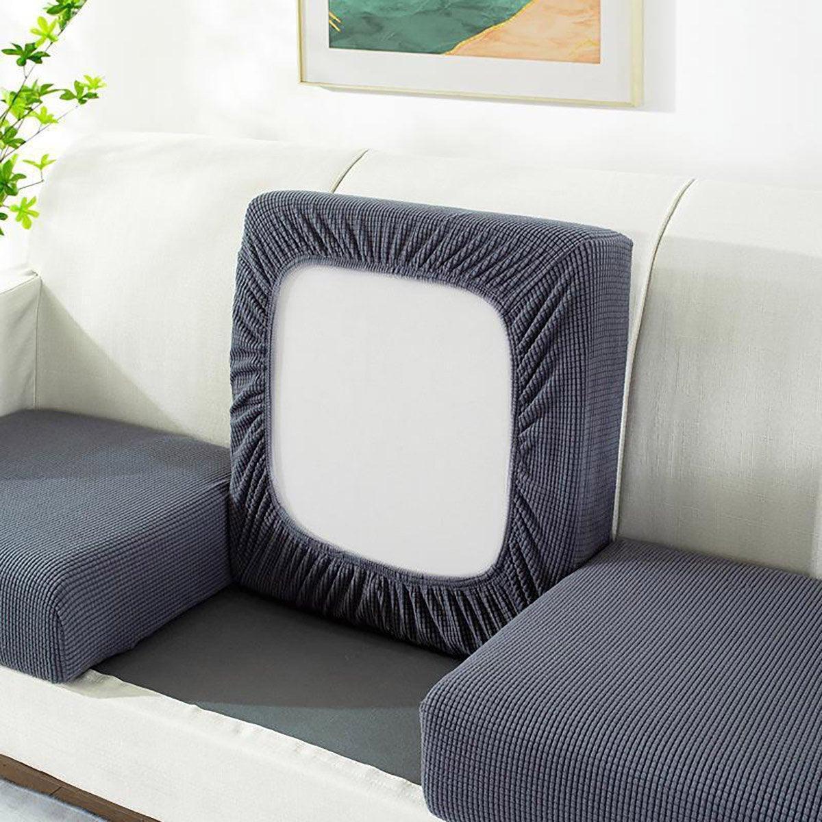 Stretch Sofa Slipcover 4 Seasons Universal Couch Protector Elastic Fabric Cover - Double-Light-Grey - Mekamart Australia