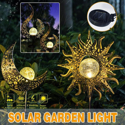 Solar Lights LED Garden Decor Outdoor Path Lights Lawn Light Lantern Lamp - 1X Moon - Mekamart Australia