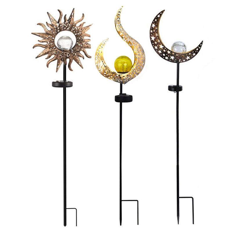 Solar Lights LED Garden Decor Outdoor Path Lights Lawn Light Lantern Lamp - 1X Moon - Mekamart Australia