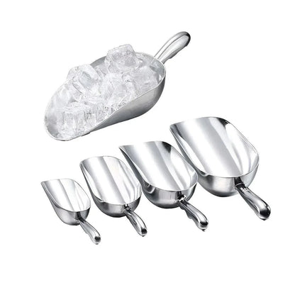 4 Sizes Aluminum Alloy Ice Shovel Flour Rice Scoop Multipurpose Kitchen Tool - M - Mekamart Australia