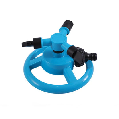 Small Disc Sprinkler 360 Degree Rotating Garden Sprayer Three Prong Spray Water - Blue - Mekamart Australia