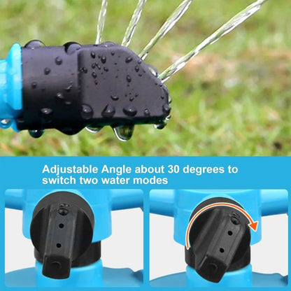 Small Disc Sprinkler 360 Degree Rotating Garden Sprayer Three Prong Spray Water - Green - Mekamart Australia