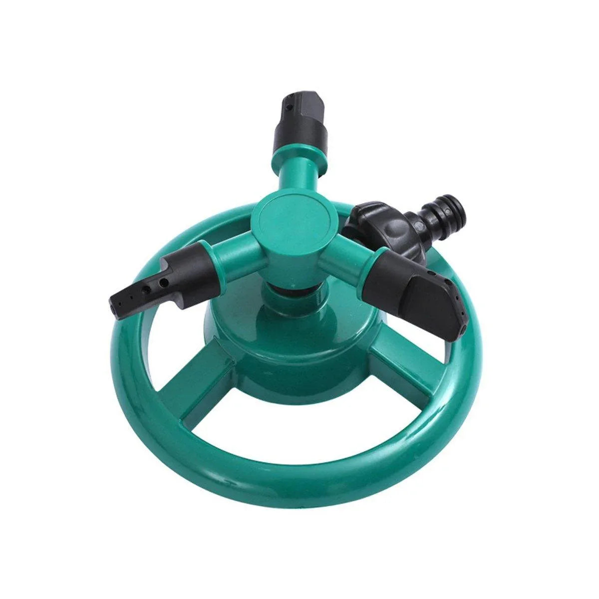 Small Disc Sprinkler 360 Degree Rotating Garden Sprayer Three Prong Spray Water - Green - Mekamart Australia