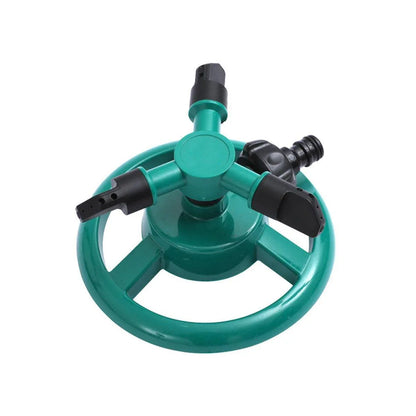 Small Disc Sprinkler 360 Degree Rotating Garden Sprayer Three Prong Spray Water - Green - Mekamart Australia