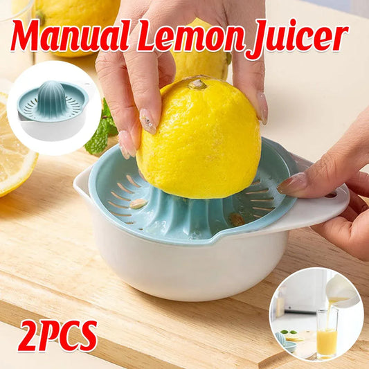 2PCS Home Use Lemon Press Manual Juicer Portable Citrus Squeezer - Mekamart Australia