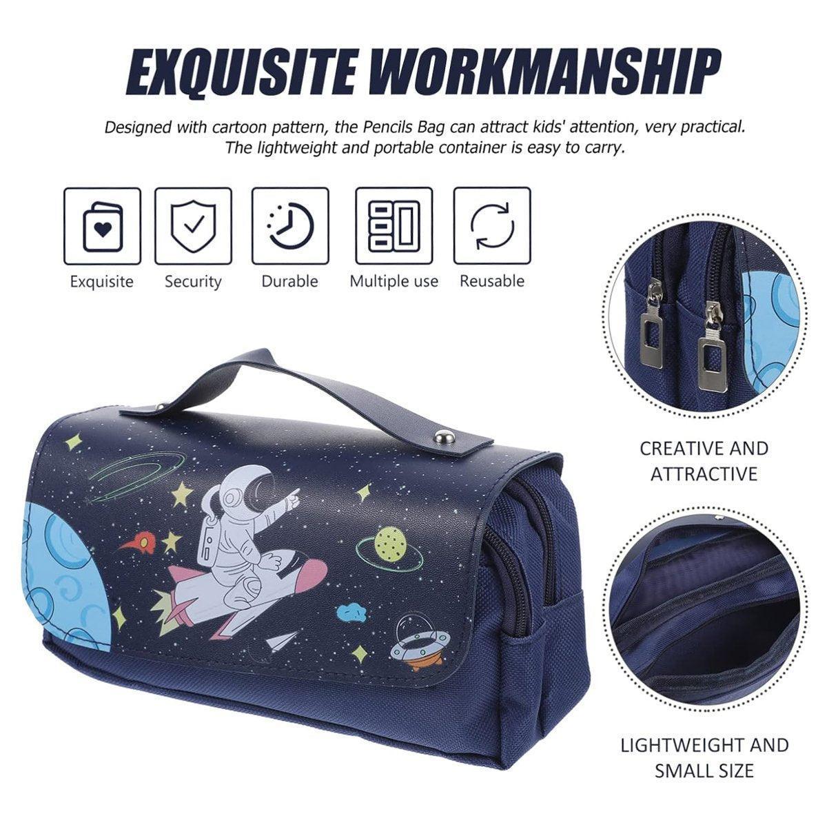 Functional Pencil Case Stationery Bag Pen Holder Storage Organizer for School - 02 - Mekamart Australia