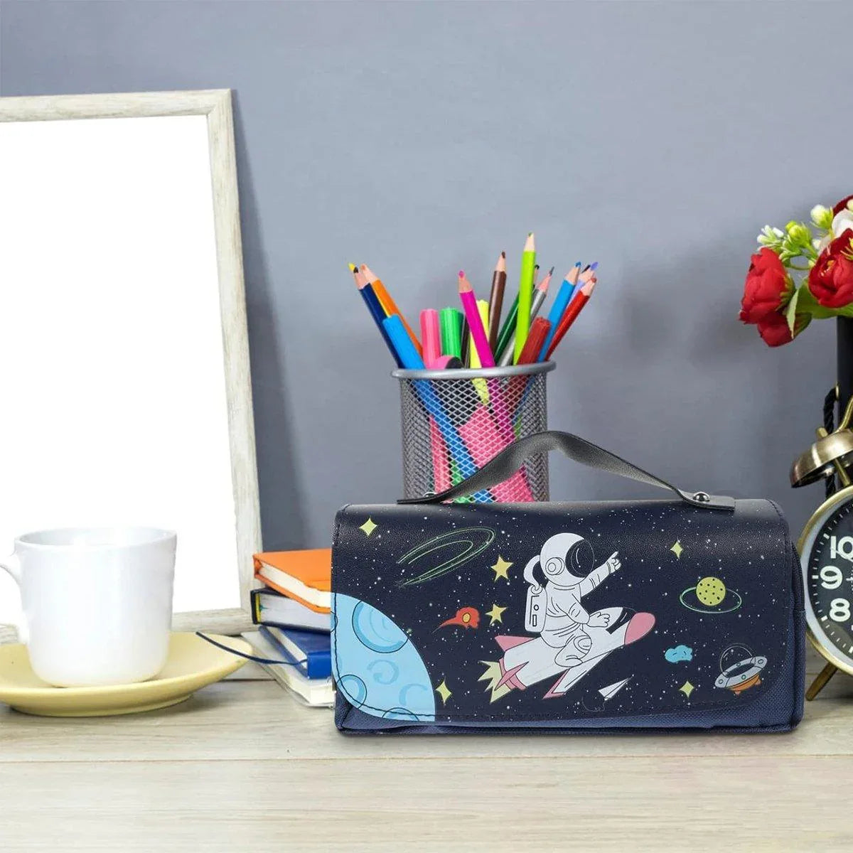 Functional Pencil Case Stationery Bag Pen Holder Storage Organizer for School - 02 - Mekamart Australia