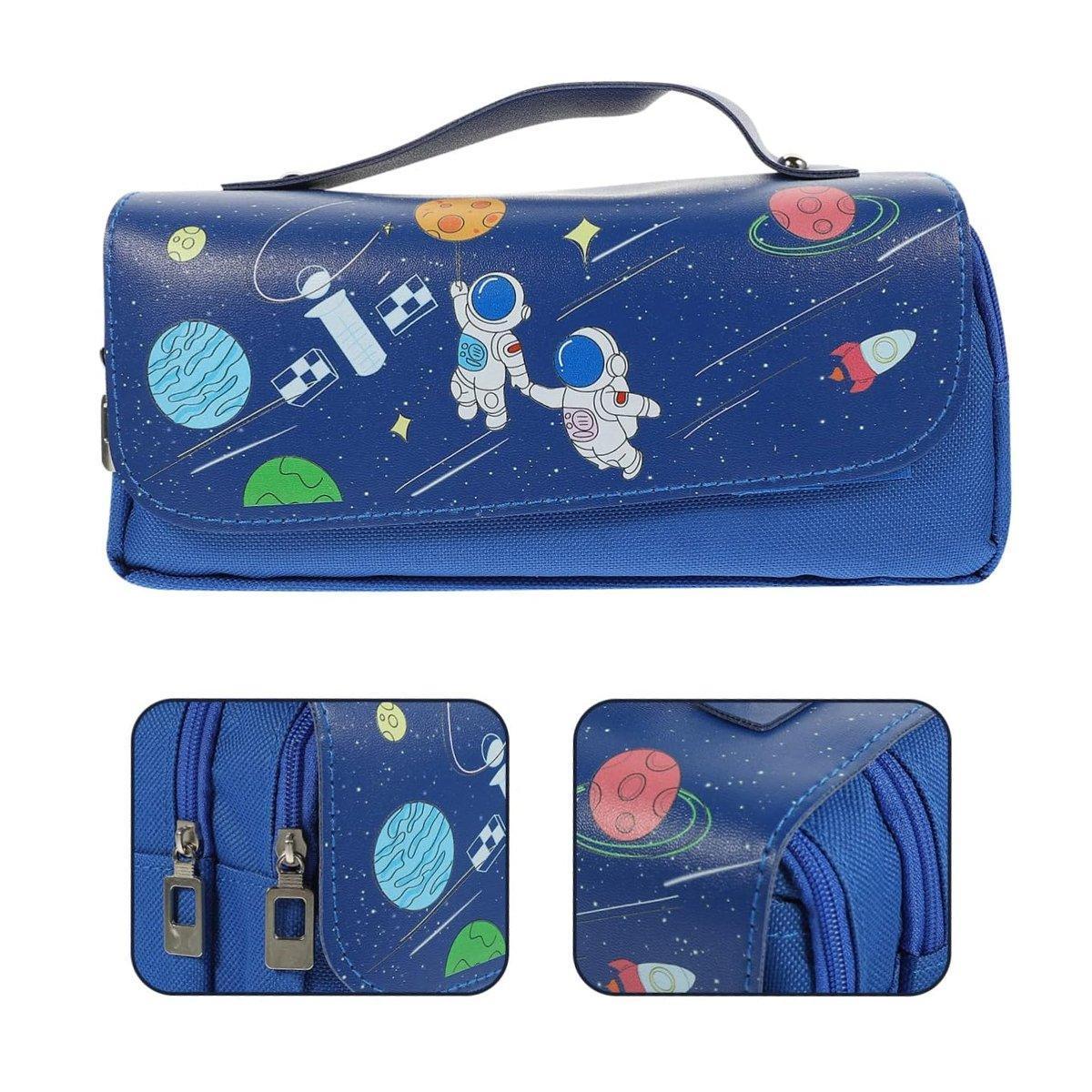 Functional Pencil Case Stationery Bag Pen Holder Storage Organizer for School - 02 - Mekamart Australia