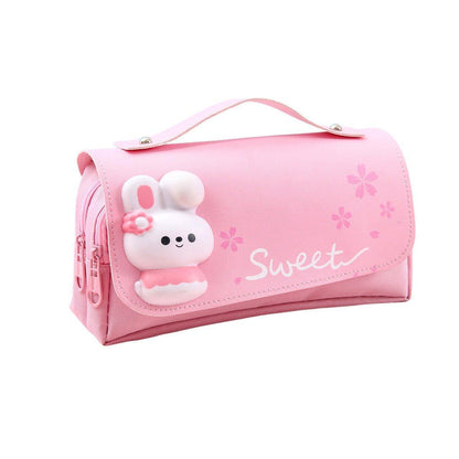 Functional Pencil Case Stationery Bag Pen Holder Storage Organizer for School - 02 - Mekamart Australia