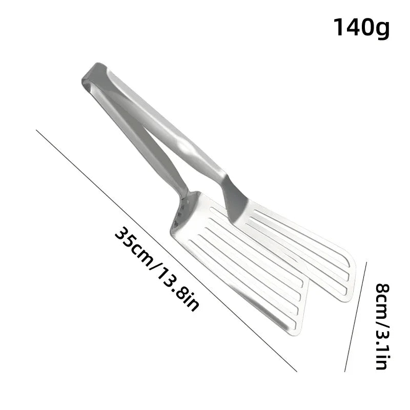 Stainless Steel Steak Tongs Multi-Functional Kitchen Tool for BBQ and Fried Fish - Mekamart Australia