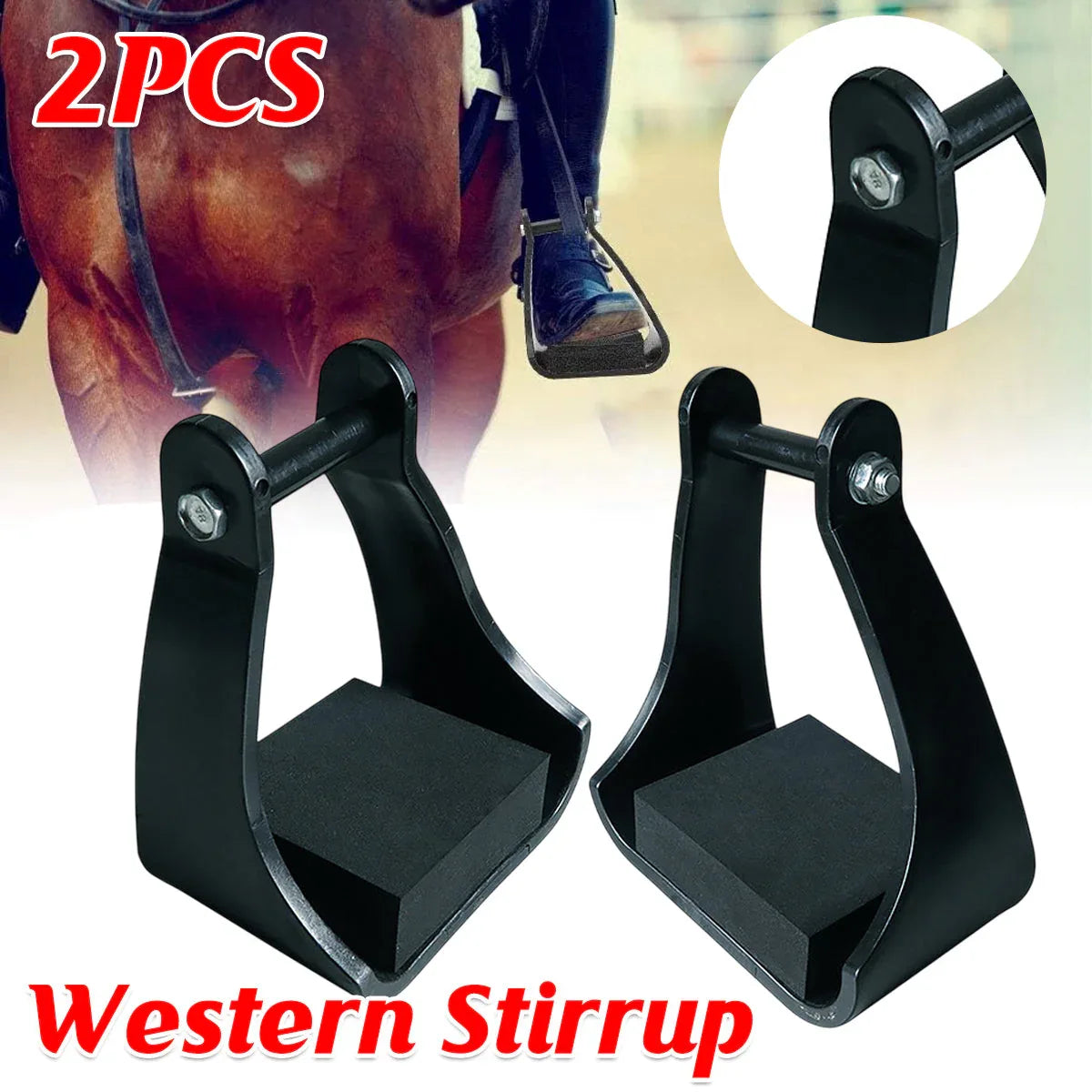 2pcs Plastic Stirrups Adjustable Horse Riding Equestrian Training Stable Riding - Mekamart Australia