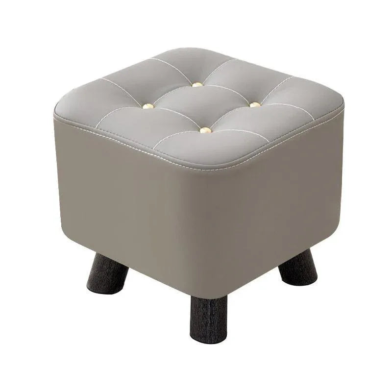 Small Stool Household Sofa Stool Shoes Changing Low Seat for Bedroom and Living - Orange - Mekamart Australia