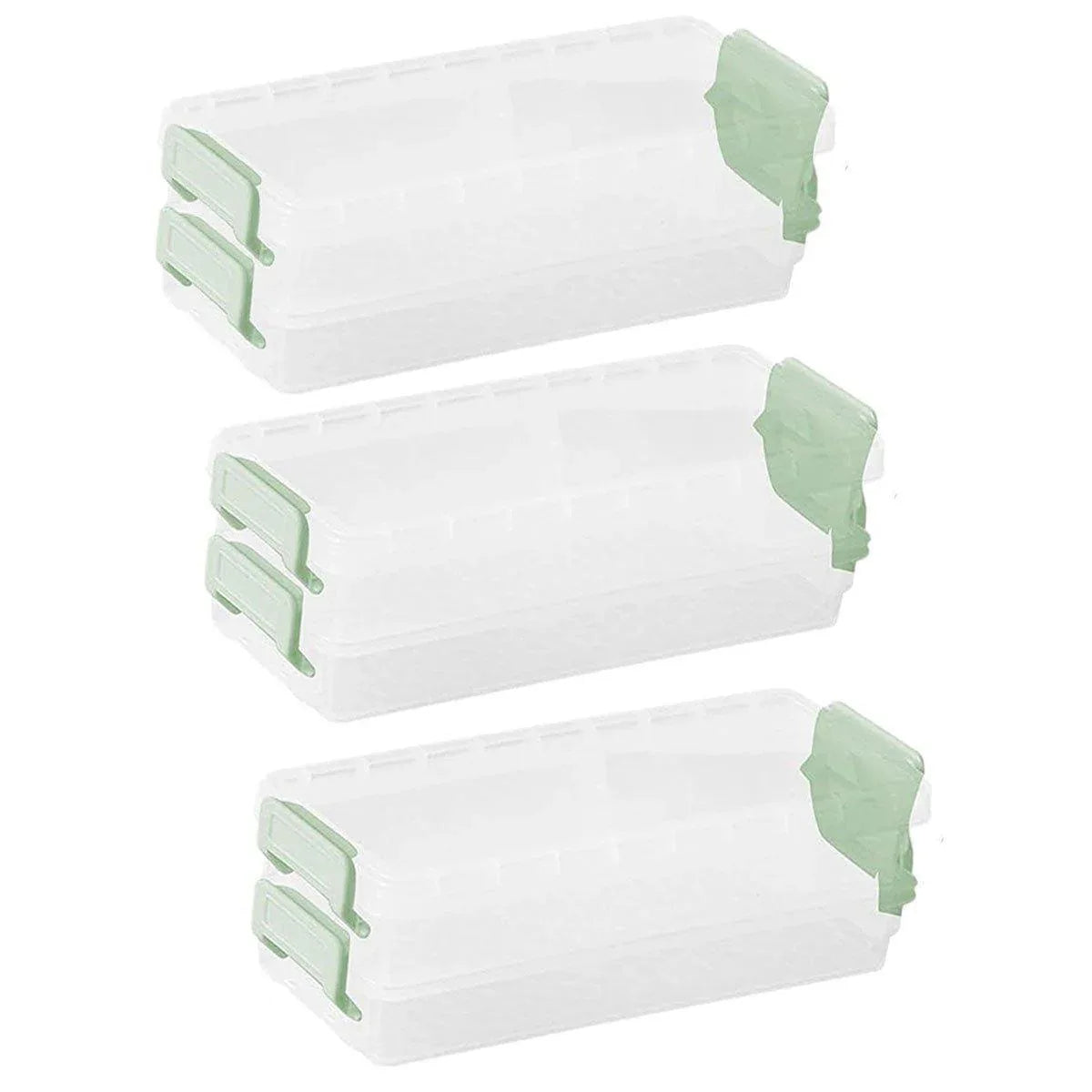 3PCS Clear Plastic Desktop Storage Box 2 Layer Holder DIY Stationery Pencil Case - Grey - Mekamart Australia