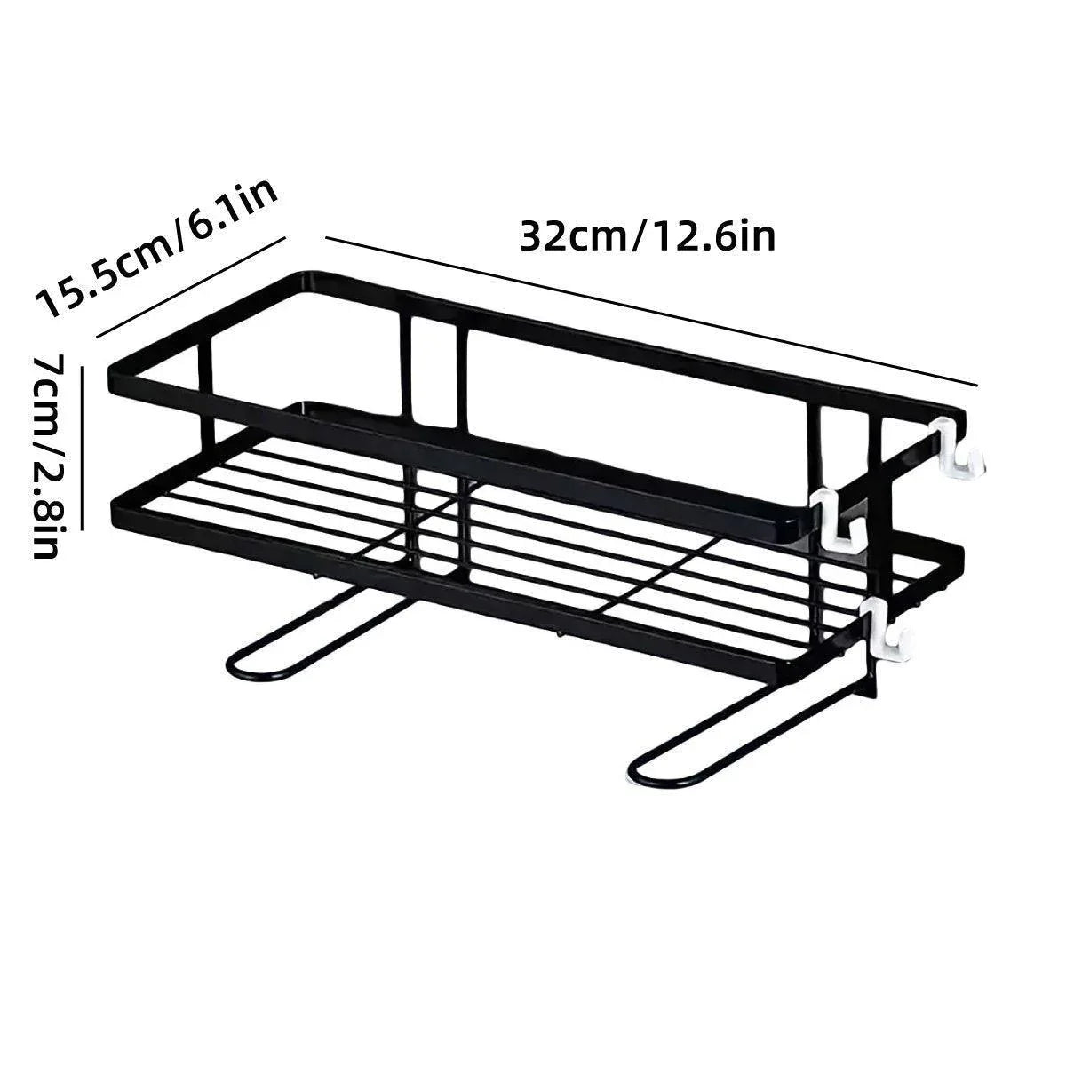 Storage Rack 1Tier Space Saver Over The Toilet Steel Bathroom Shelf Organizer - White - Mekamart Australia