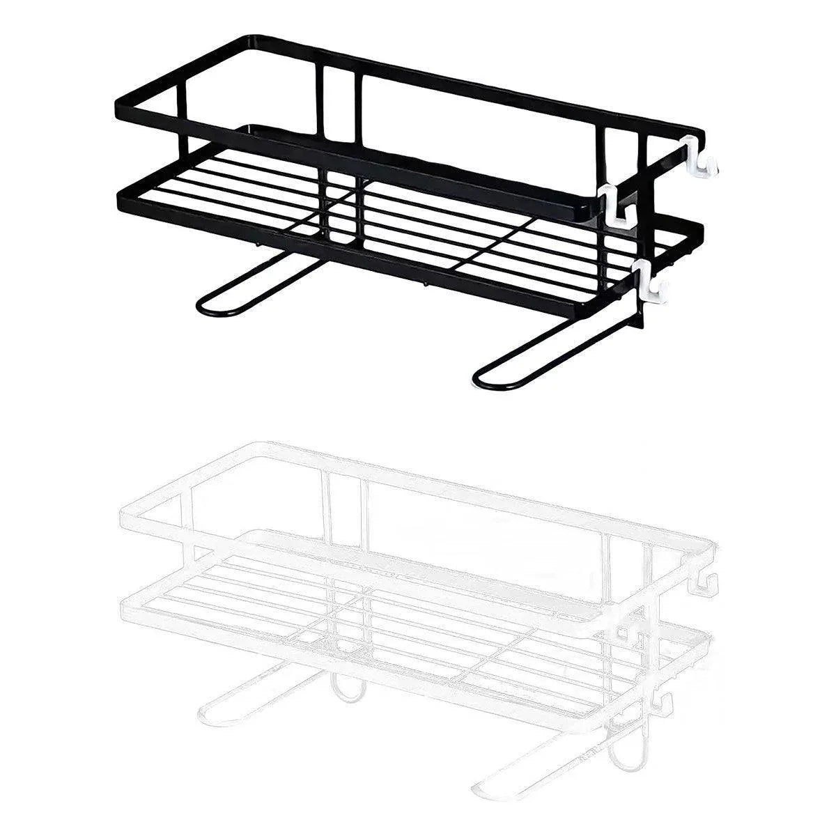 Storage Rack 1Tier Space Saver Over The Toilet Steel Bathroom Shelf Organizer - White - Mekamart Australia