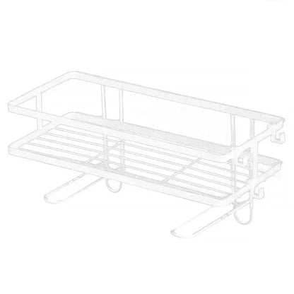 Storage Rack 1Tier Space Saver Over The Toilet Steel Bathroom Shelf Organizer - White - Mekamart Australia