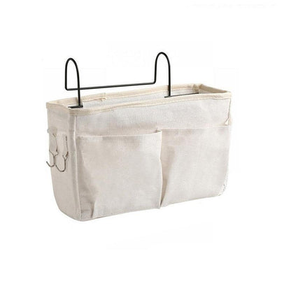 Hanging Bedside Storage Caddy with Pockets for Bunk Bed Dorm Couch Organizing - Light Pink - Mekamart Australia