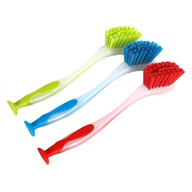 Multi Functional Long Handle Cleaning Brush Vertical Suction Kitchen Brush - Red - Mekamart Australia