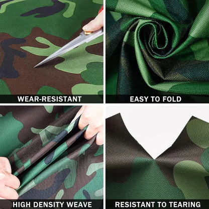 Camouflage Tarpaulin Tarp Cover Outdoor Rainproof Ground Sheet Heavy - 3x3m - Mekamart Australia