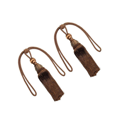 1pair Curtain Tiebacks Hanging Balls Tassel Rope Decorative Curtain Holders - Purple - Mekamart Australia