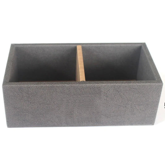 Double Compartment Tea Caddy Hotel Room Storage Organizer for Tea Bags Sugar - Mekamart Australia
