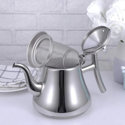 Thickened Stainless Steel Teapot Kettle With Strainer For Restaurant Hotel Use - Mekamart Australia