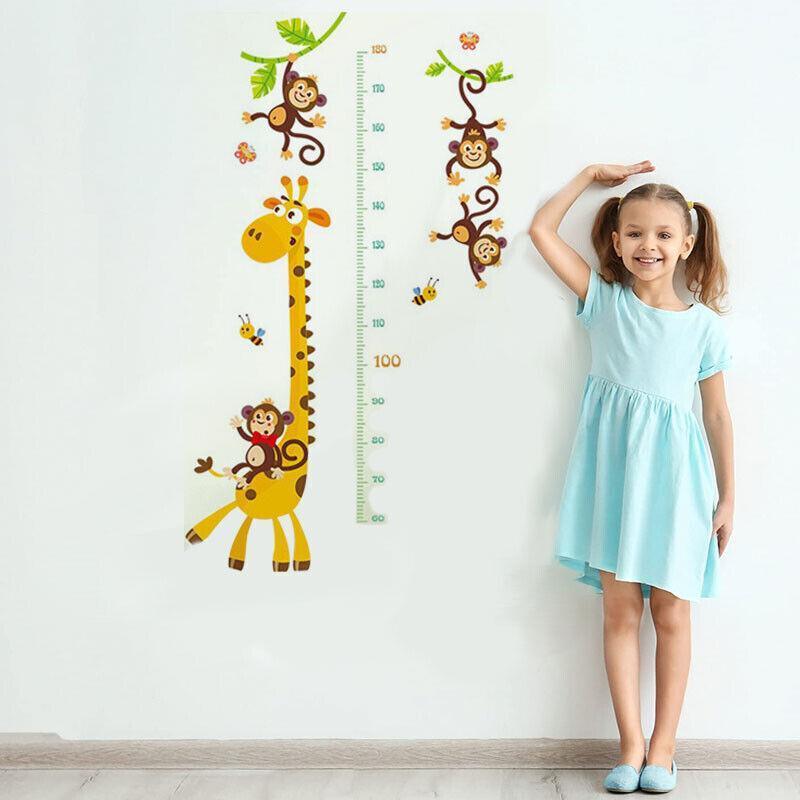 Removable Wall Height Chart Sticker Growth Measurement Ruler Decal for Wall Decor - B - Mekamart Australia