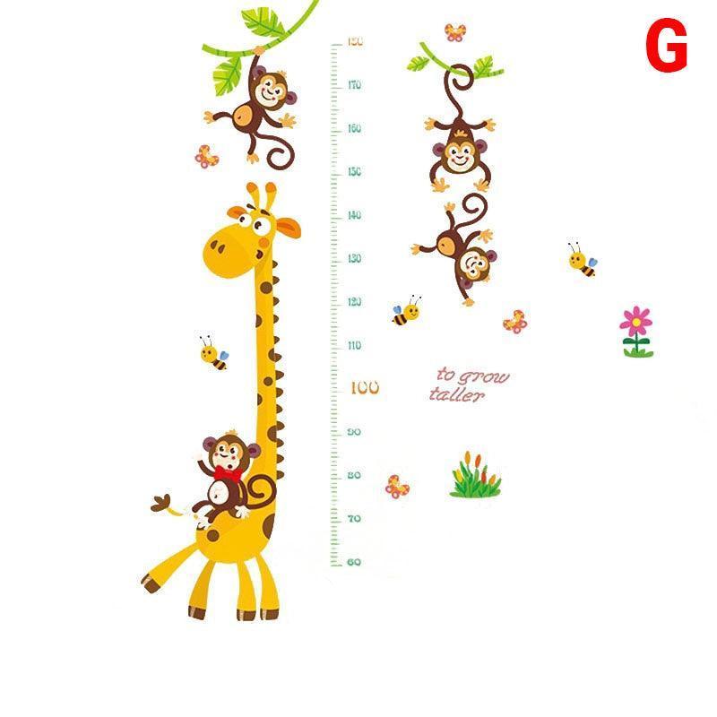 Removable Wall Height Chart Sticker Growth Measurement Ruler Decal for Wall Decor - B - Mekamart Australia