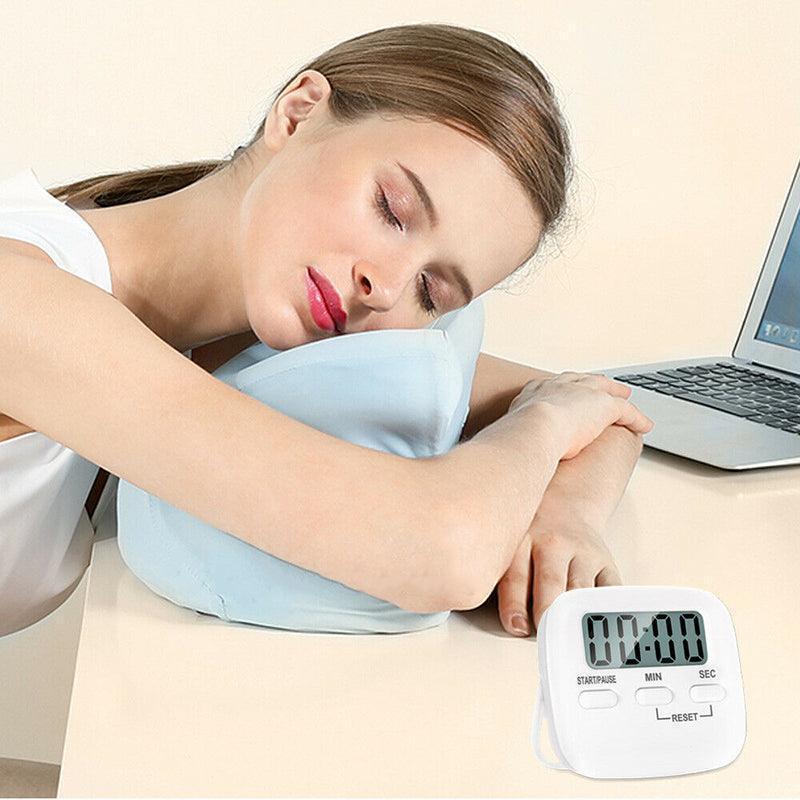 Digital Kitchen Timer 99 Minute Countdown Clock With LCD Display and Metal Mount - Pink - Mekamart Australia