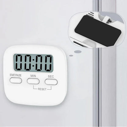 Digital Kitchen Timer 99 Minute Countdown Clock With LCD Display and Metal Mount - Pink - Mekamart Australia
