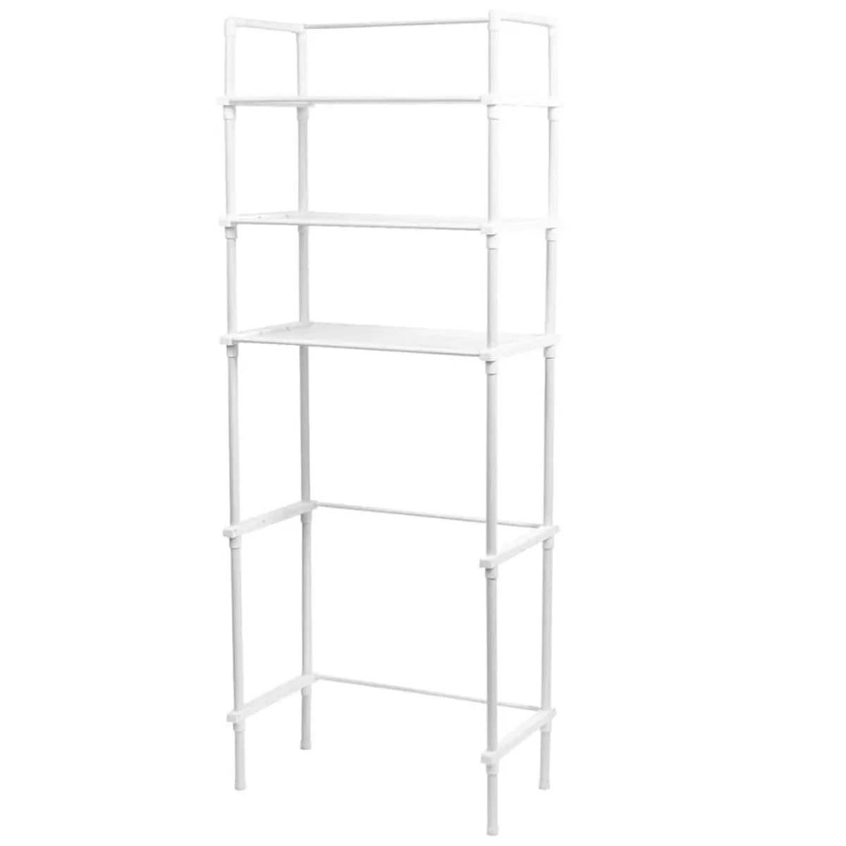 Bathroom Rack Over Toilet Washing Machine Shelf Storage Organizer Stand Unit - Black - Mekamart Australia