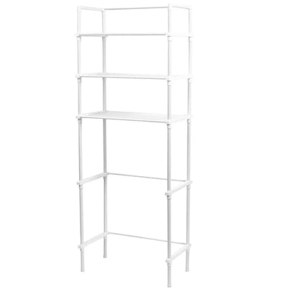 Bathroom Rack Over Toilet Washing Machine Shelf Storage Organizer Stand Unit - Black - Mekamart Australia