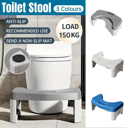 Thickened Toilet Squatting Stool Bathroom Footstool Household Restroom Pad - Blue - Mekamart Australia