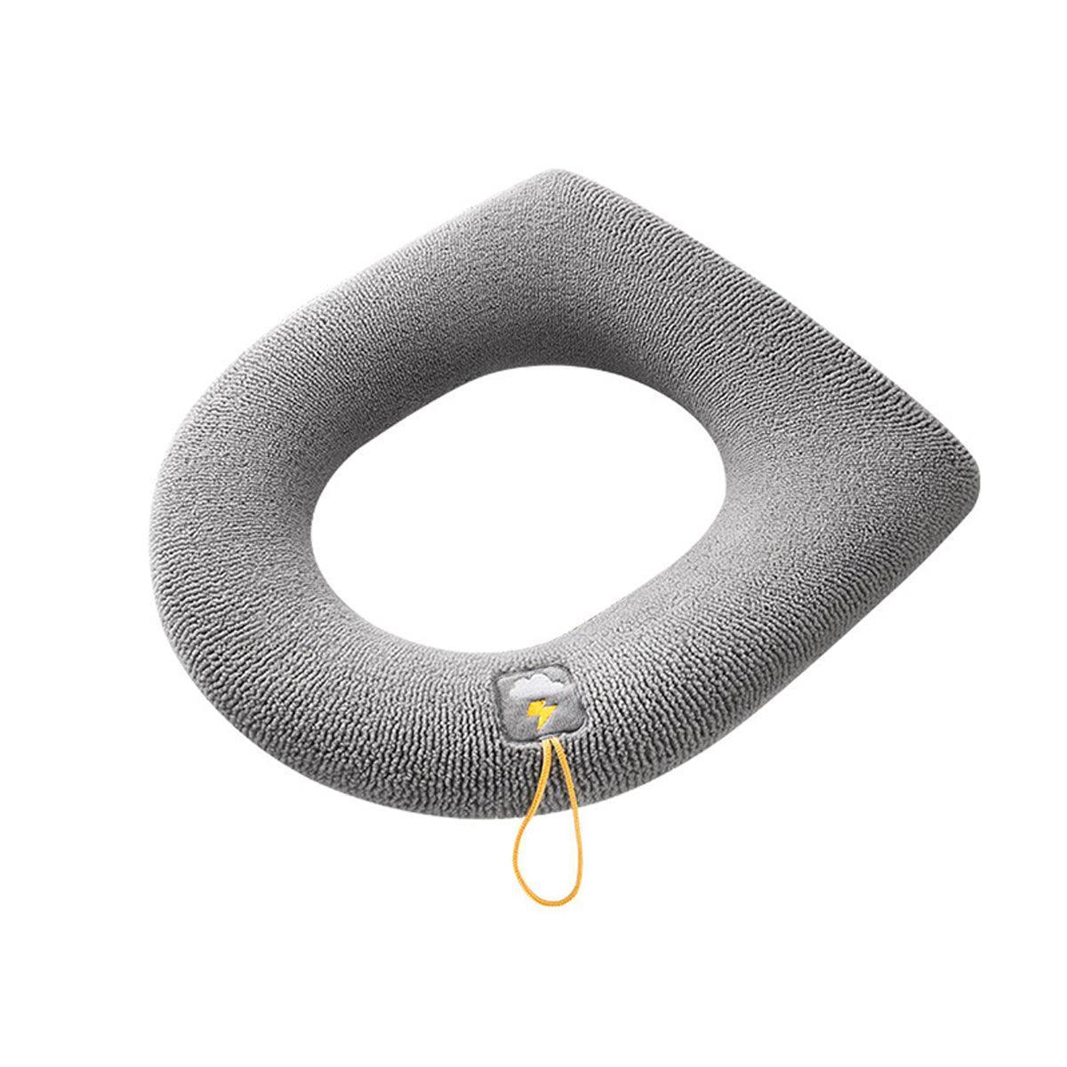 Soft Toilet Seat Bathroom Washable Warmer Cushion Mat Cover Pad Hook New Lid Au - Blue - Mekamart Australia