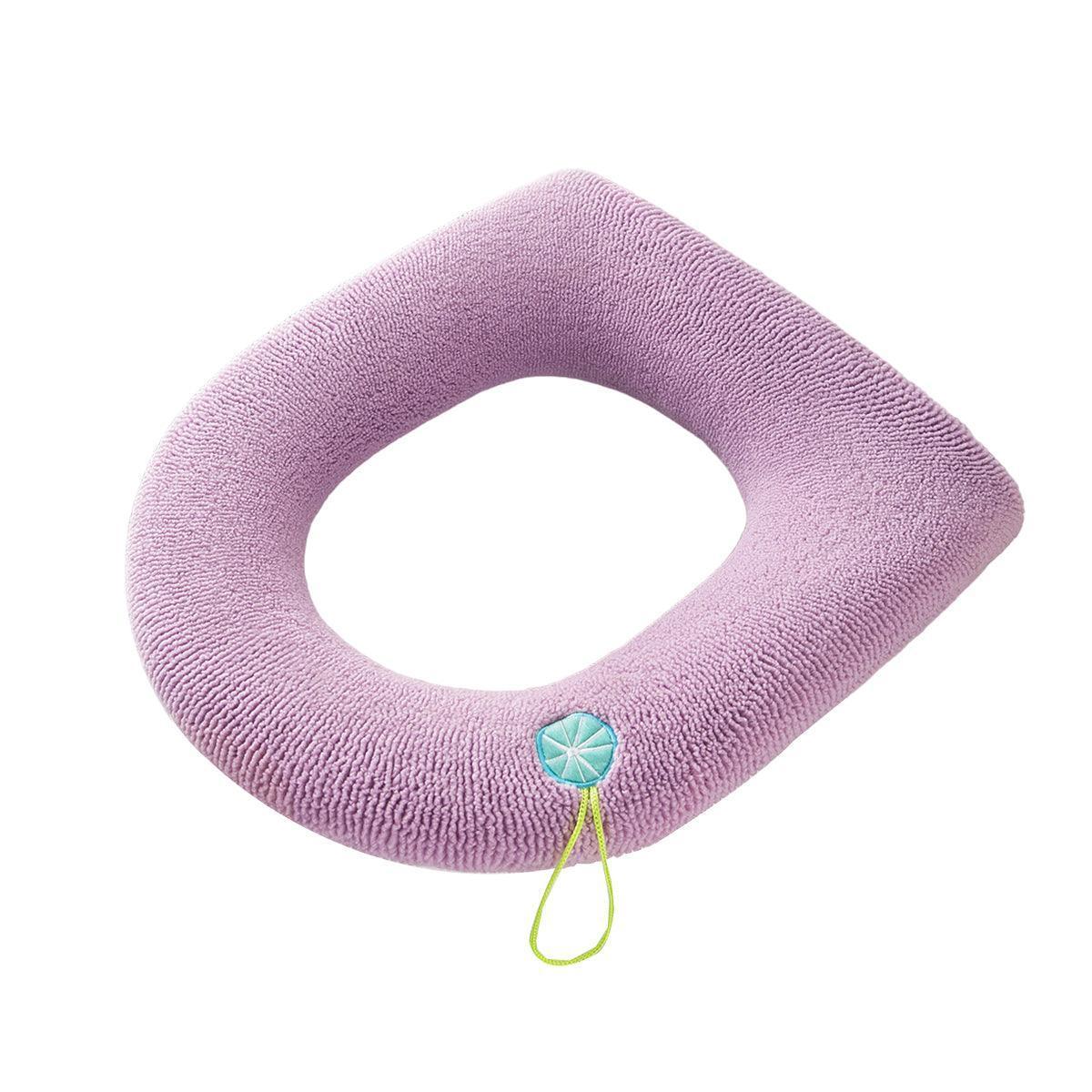 Soft Toilet Seat Bathroom Washable Warmer Cushion Mat Cover Pad Hook New Lid Au - Blue - Mekamart Australia