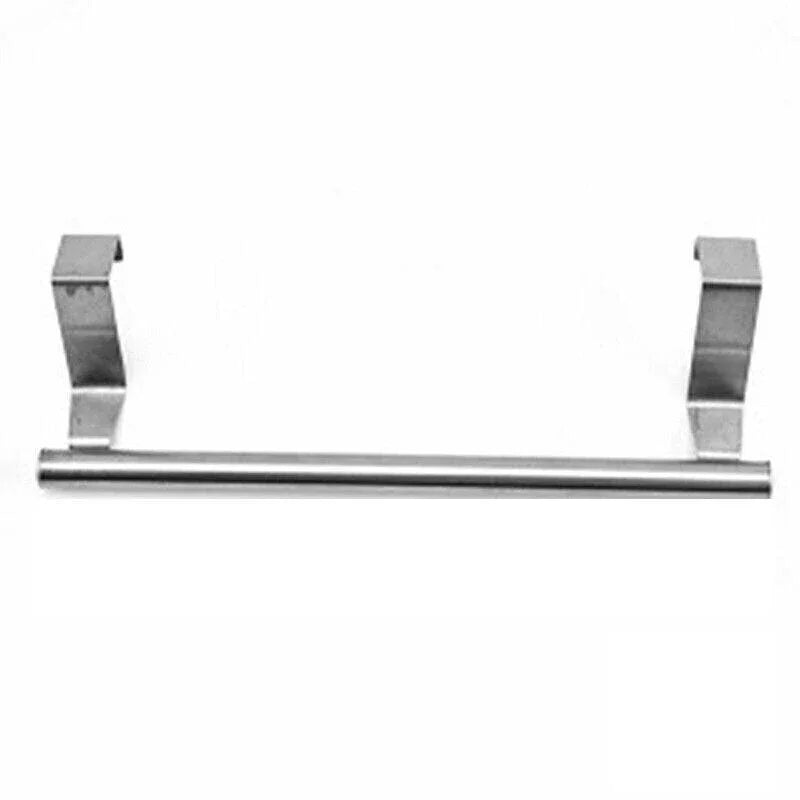 Stainless Steel Over Door Towel Rack Cupboard Hanging Rail for Kitchen Bathroom - 23.7CM - Mekamart Australia