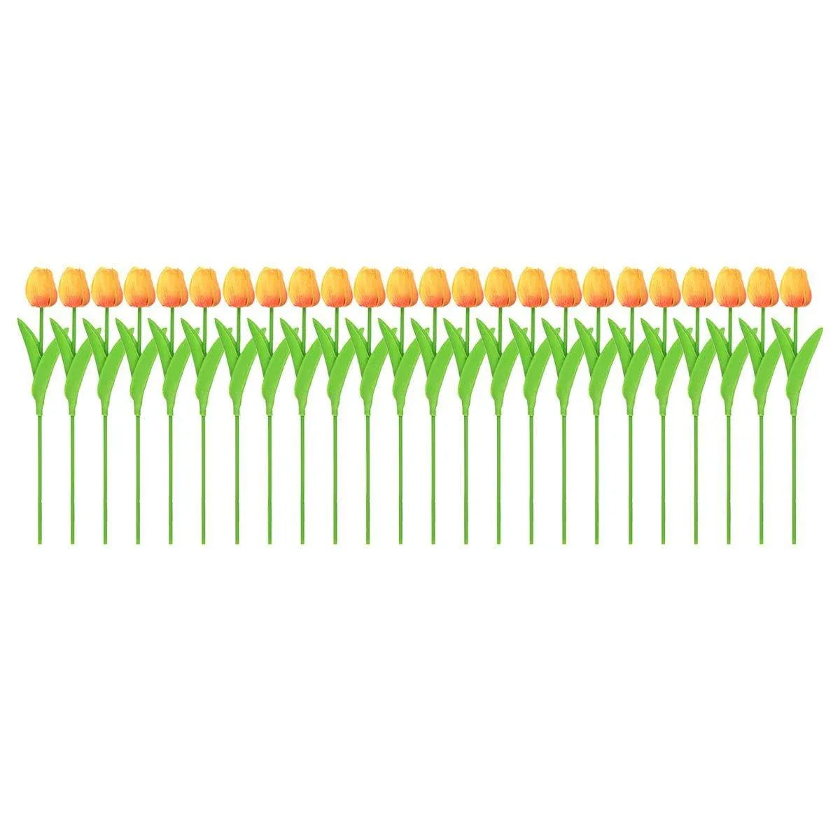 20PCS Real Touch Artificial Tulip Bouquet Fake Flowers for Home Wedding Decor - White - Mekamart Australia