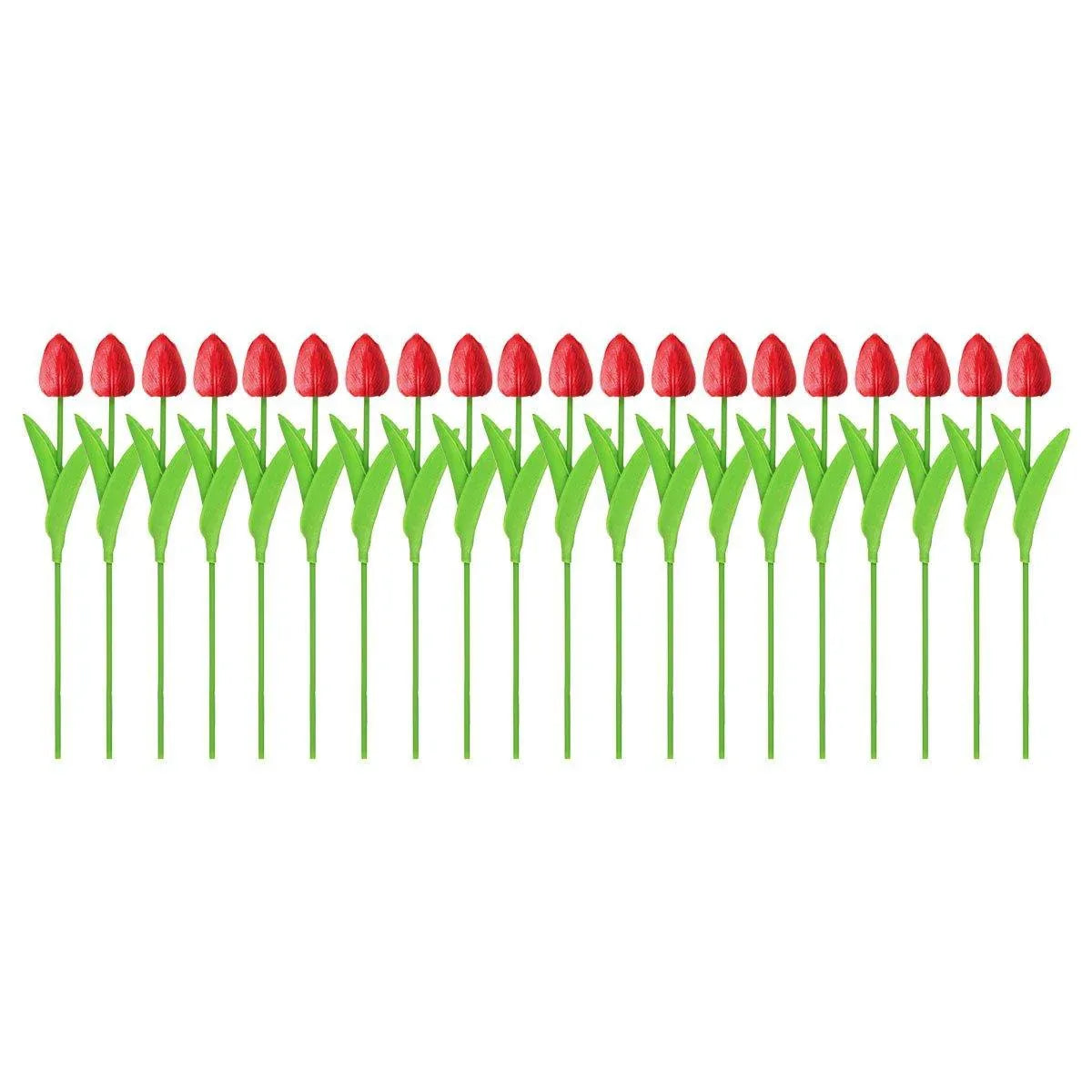 20PCS Real Touch Artificial Tulip Bouquet Fake Flowers for Home Wedding Decor - White - Mekamart Australia