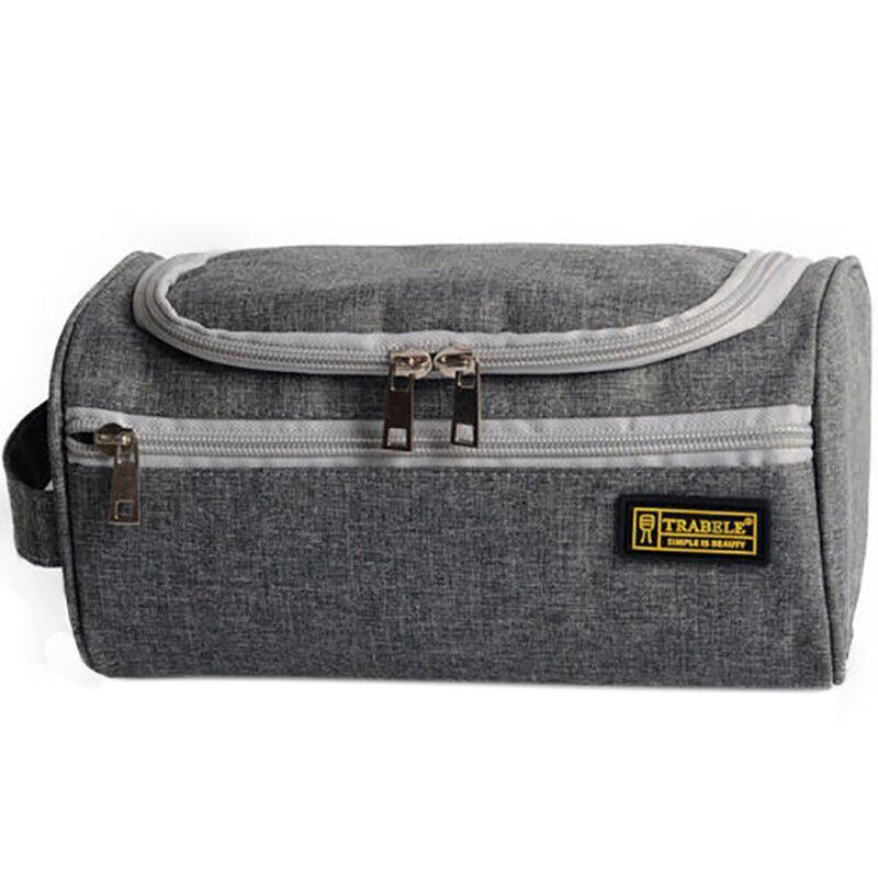 Large Capacity Men Travel Toiletry Kit Wash Bag Waterproof Cosmetic Bags Holder - Brick Red - Mekamart Australia