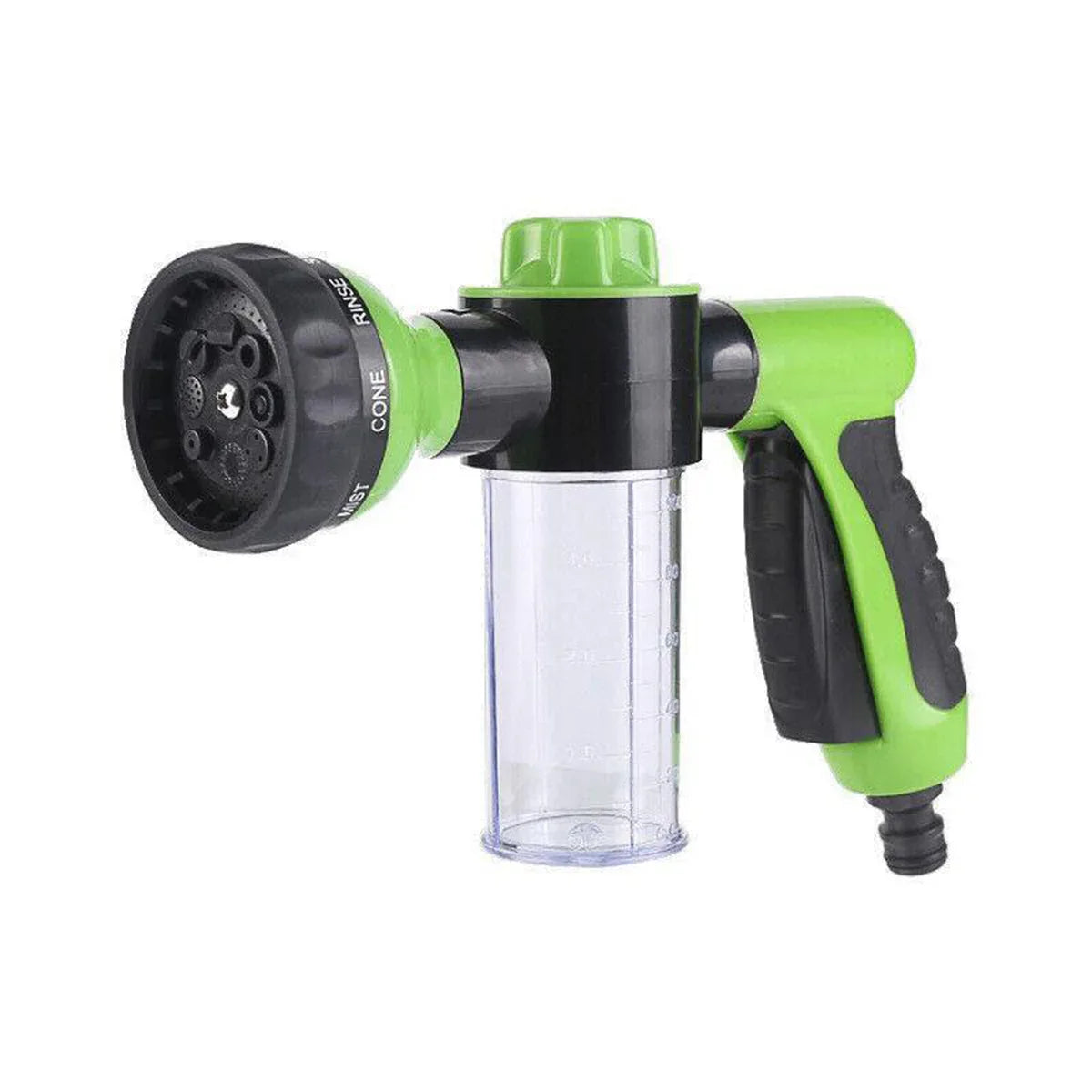 Washing Nozzle Plant Pet Hose 8-Mode Garden Car Water Foam Sprayer Soap Dispenser - Black - Mekamart Australia