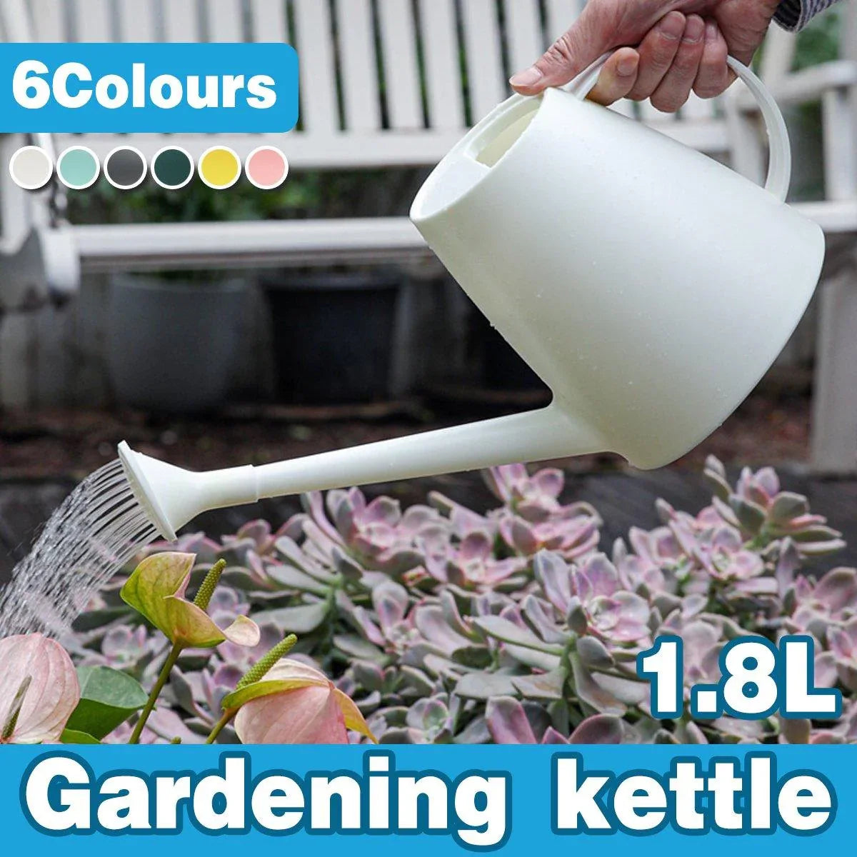 Long Spout Watering Can Garden Sprinkler Gardening Tools for Plants Flowers - Green - Mekamart Australia