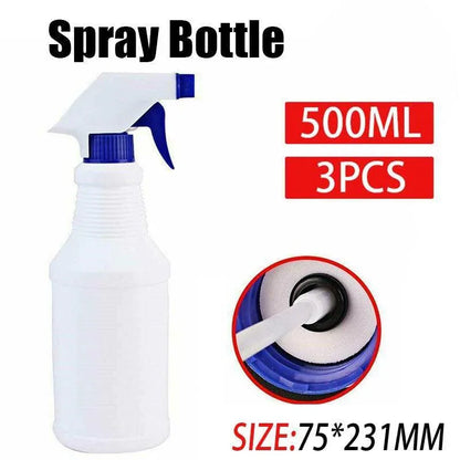3PCS 500ml Reusable Plastic Spray Bottles for Cleaning Garden Car Use - Mekamart Australia