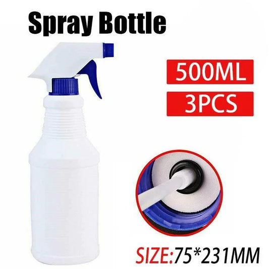 3PCS 500ml Reusable Plastic Spray Bottles for Cleaning Garden Car Use - Mekamart Australia