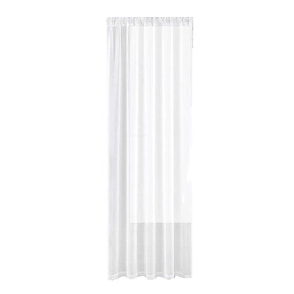 Sheer Voile Curtains Rod Pocket Window Panel for Bedroom 140cm x 230cm Drapes - Black - Mekamart Australia