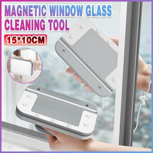 Magnetic Window Glass Cleaning Tool Double Side Glass Cleaner Brush Wiper Home - Mekamart Australia
