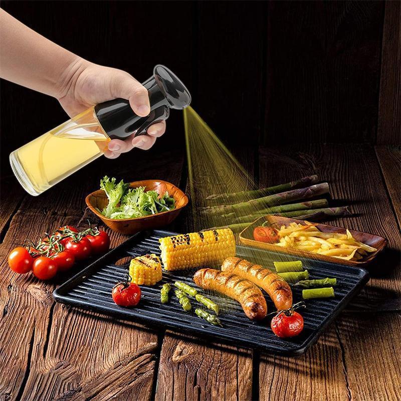 Olive Oil Sprayer Dispenser Cooking Baking BBQ Spray Bottle Kitchen Tool HG - White - Mekamart Australia