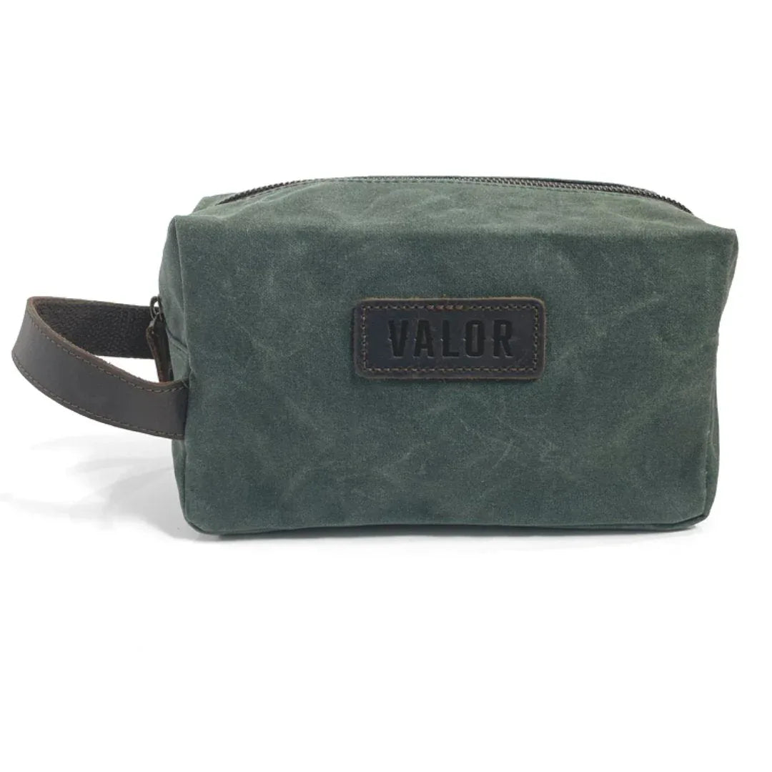 Waxed Canvas Toiletry Bag - Green - Mekamart Australia