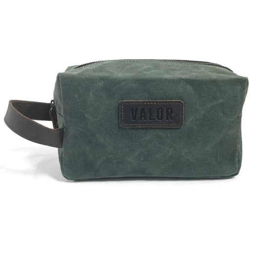 Waxed Canvas Toiletry Bag - Green - Mekamart Australia