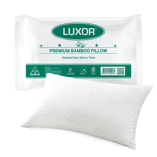 Luxor Australian Made Bamboo Cooling Pillow Standard Size Single Pack - Mekamart Australia