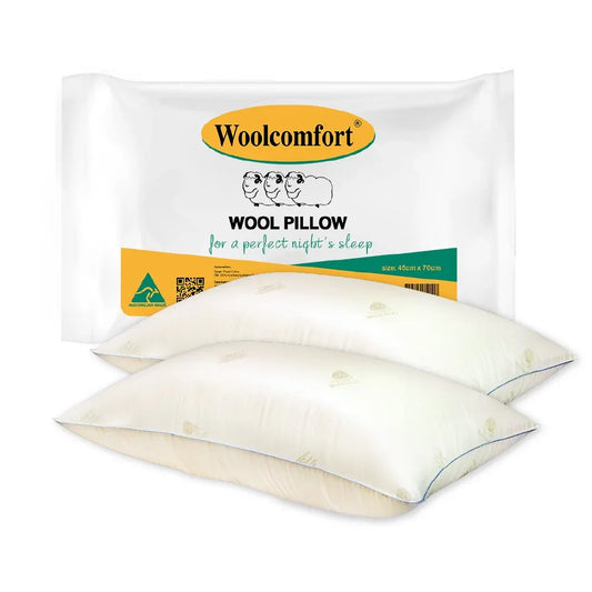 Woolcomfort Aus Made Natural Health Wool Pillow Twin Pack - Mekamart Australia